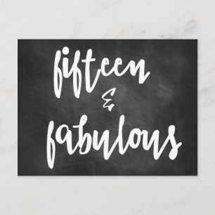 Quinze et fabuleuse Quinceanera 15e carte d'annive