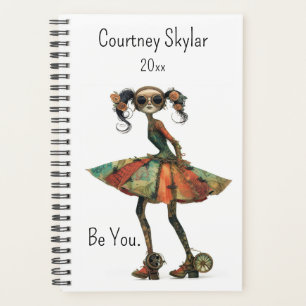 Quirky Girl en robe Turquoise et rouge, Chaussures