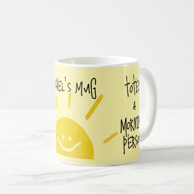 Quirky sassy tasse personne du matin (Devant droit)
