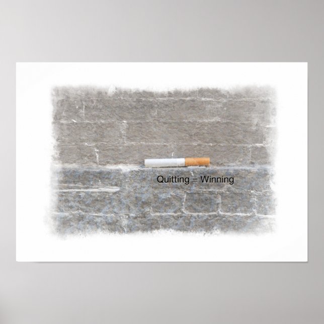 Quit Smoking Poster - Quitting = Winning (Devant)