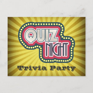 Quiz Night Trivia Party Invitation