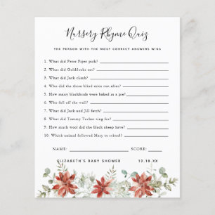 Quiz sur le rime des infirmières Jeu Baby shower
