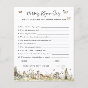 Quiz sur le rime des infirmières Jeu Baby shower