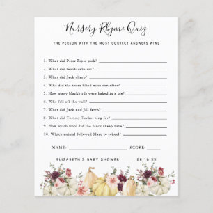 Quiz sur le rime des infirmières   Jeu Baby shower