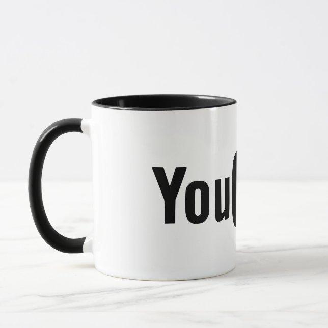 Qulity Black Youtube Mug (Gauche)
