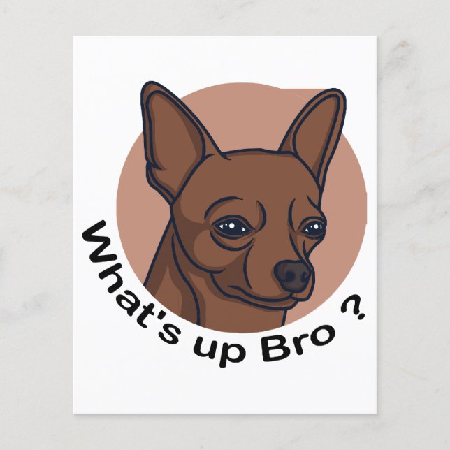 Quoi de neuf Bro Chihuahua, Drôle Citation Chien (Devant)