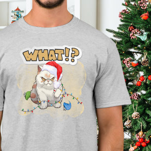 Quoi ! ? T-shirt Silly Chat de Noël
