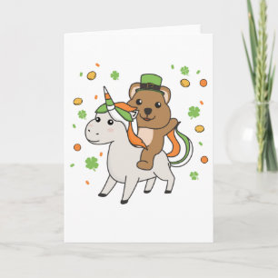 Quokka avec carte de la Saint-Patrick d'Irlande de