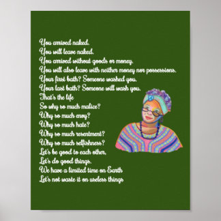 quote of life print  impression encadre 