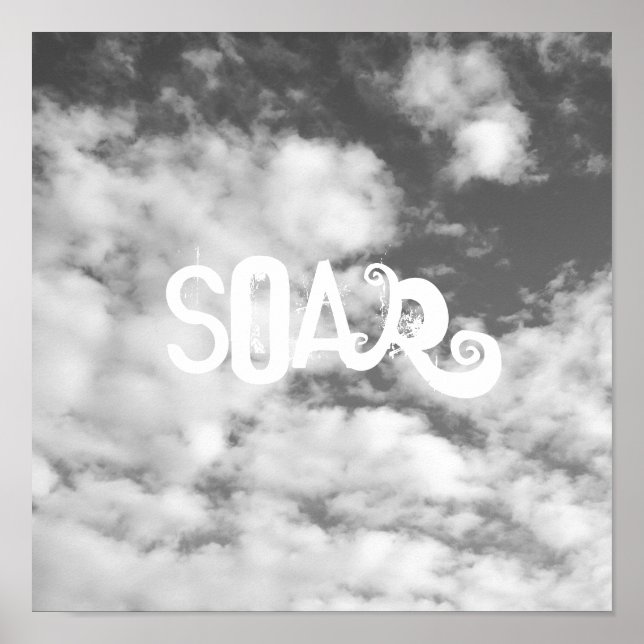 quote poster soar on clouds and sky nature photo (Devant)