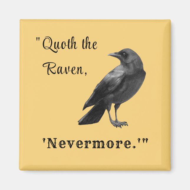 "Quoth the Raven ..." Magnet d'automne personnalis (Devant)