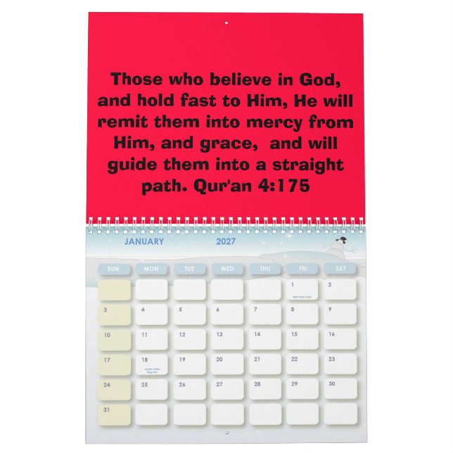Qur'an cite le calendrier (Jan 2027)