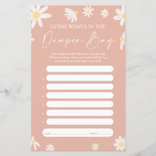 Qu'y a-t-il dans le jeu de sacs à couches, Baby sh