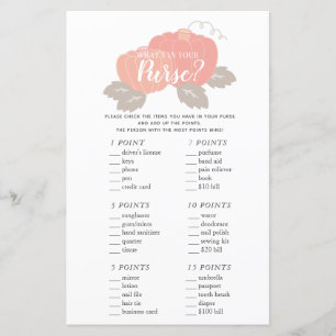 Qu'y a-t-il dans votre jeu de Baby shower Citrouil