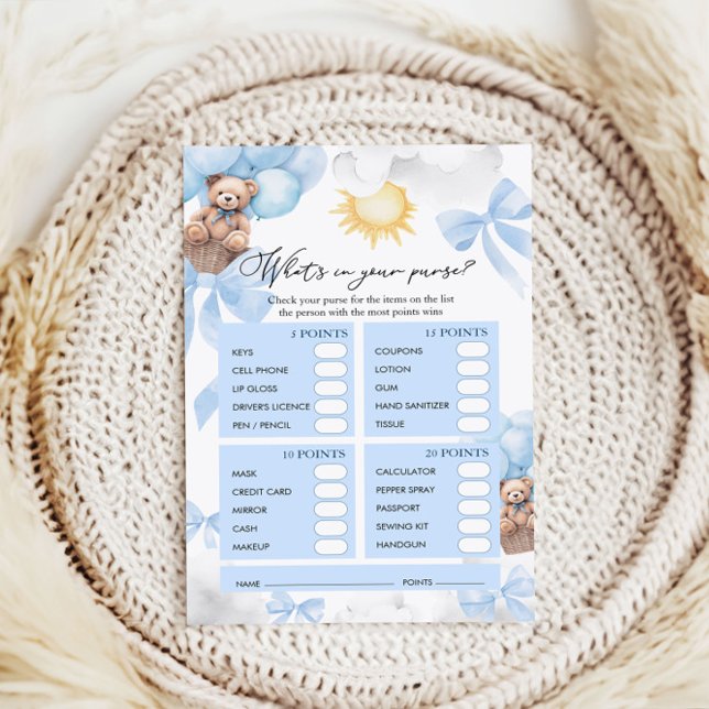 Qu'y a-t-il dans votre jeu de Baby shower de poche (Créateur téléchargé)