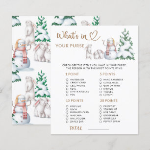 Qu'y a-t-il dans votre jeu de baby shower hivernal