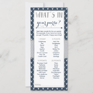 Qu'y a-t-il dans votre sac à main ? Jeu baby showe