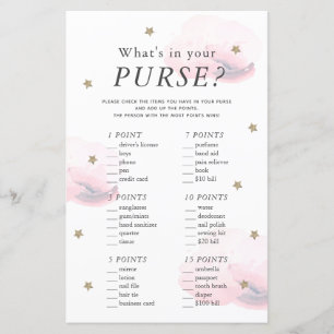 Qu'y a-t-il dans votre sac à main Star Baby shower