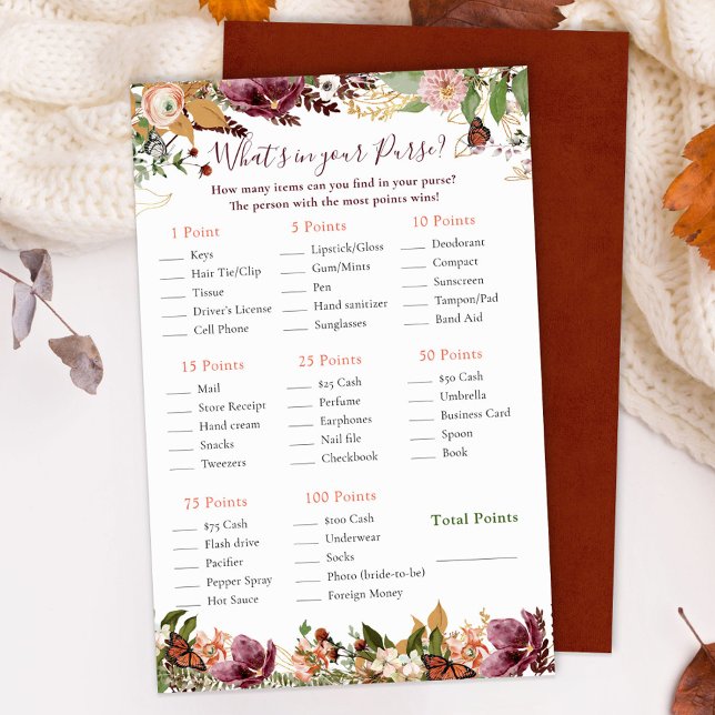 Qu'y a-t-il dans votre sac | Automne automne flora (Créateur téléchargé)