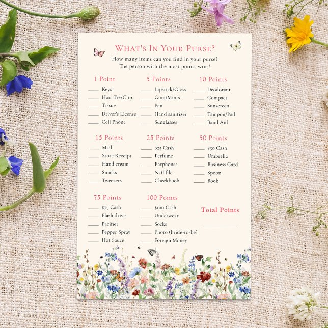 Qu'y a-t-il dans votre sac | Fleurs sauvages de Bo (Créateur téléchargé)