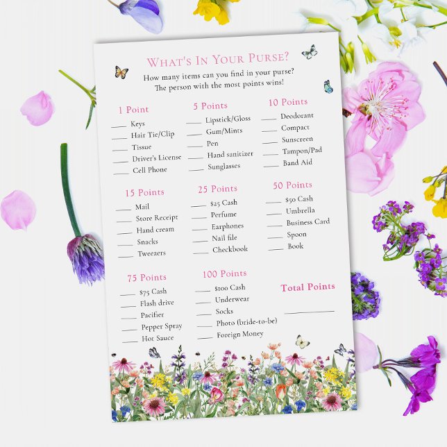 Qu'y a-t-il dans votre sac | Fleurs sauvages d'été (Créateur téléchargé)