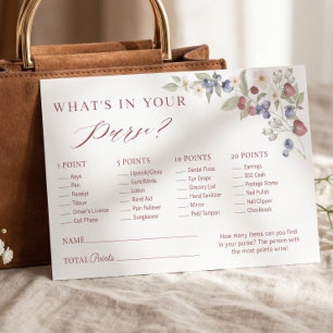 Qu'y a-t-il dans votre sac ? Jeu de mariage Berry