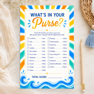 Qu'y a-t-il dans votre sac Sunshine Baby Shower Ga