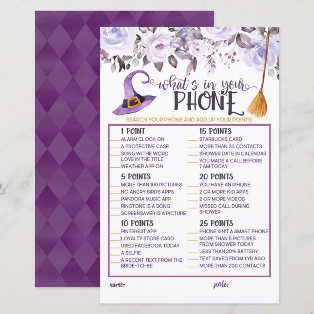 Qu'y a-t-il dans votre téléphone Cette sorcière es (Devant / Derrière)