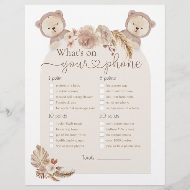 Qu'y a-t-il sur votre téléphone Twins Bear Baby sh (Devant)