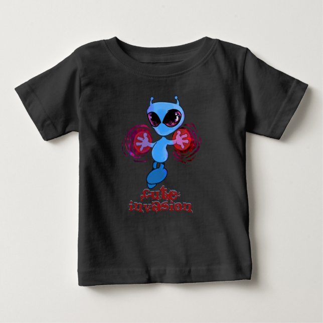 Qwiby : Jolie T-Shirt bébé Invasion (Devant)