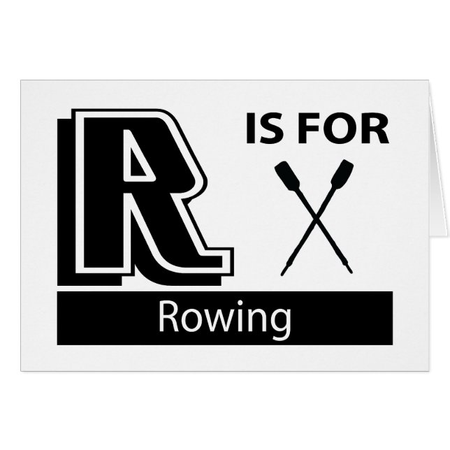 R est pour l'aviron (Devant horizontal)