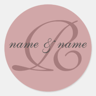 R étiquette monogramme - personnalisez les prénoms