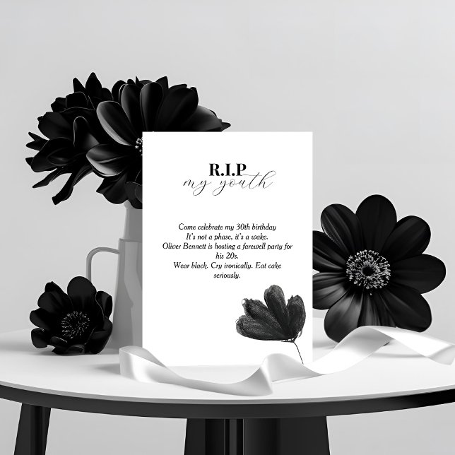 R.I.P. My Youth 30th Birthday Invitation (Créateur téléchargé)