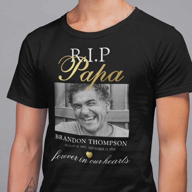 R.I.P Papa Photo Memorial T-shirt (Créateur téléchargé)