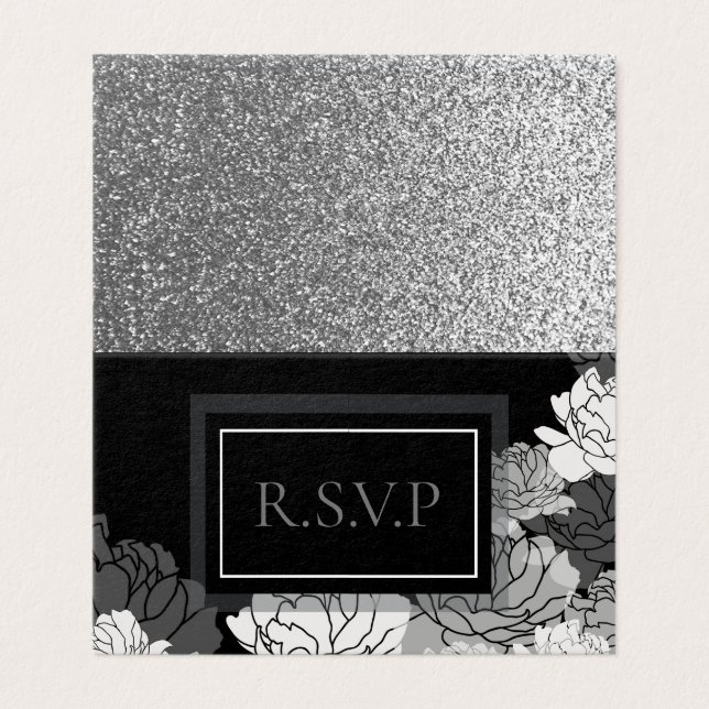 R.S.V.P argent, noir & blanc 10e anniversaire (Outside Unfolded)