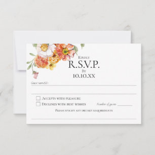 R.S.V.P. Carte thème mariage floral