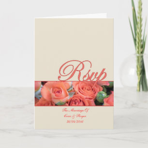 R.S.V.P, RSVP, Carte de réponse de mariage avec R