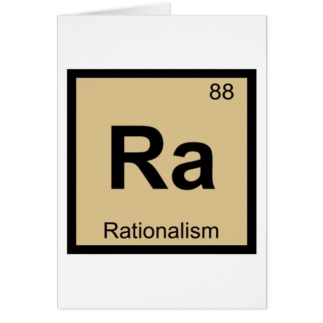 Ra - Philosophie du rationalisme Symbole de chimie (Devant)