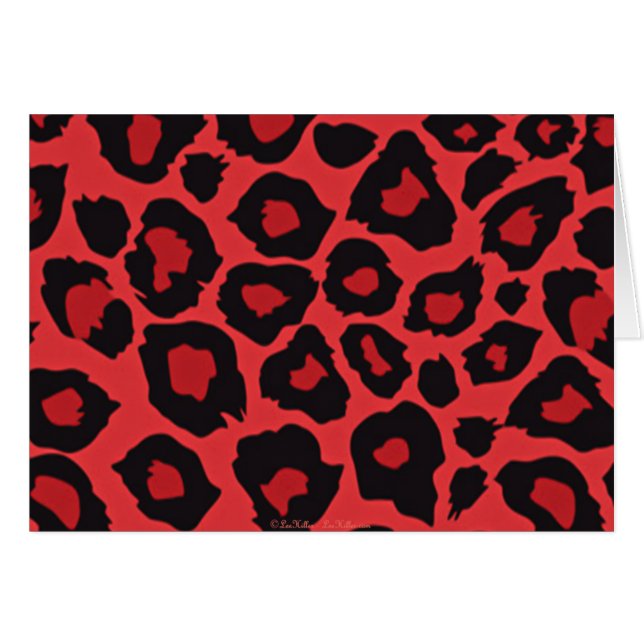RAB Rockabilly Imprimé Léopard Rouge Noir (Devant horizontal)