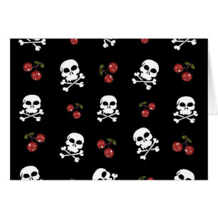 RAB Rockabilly Skuls et Cerises sur Noir