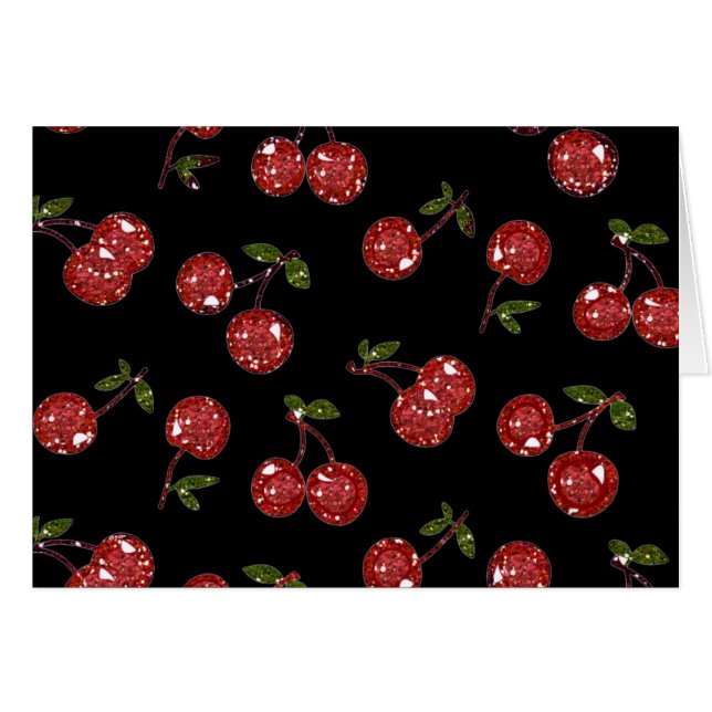RAB Rockabilly très cerise cerises sur noir (Devant horizontal)