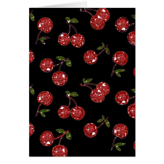 RAB Rockabilly très cerise cerises sur noir (Devant)
