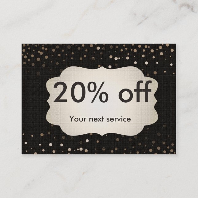 Rabais personnalisé cadeau Confetti Coupon d'or (Devant)