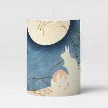 RABBBIT CONCERNE UNE PLEINE LUNE Pillar Candle