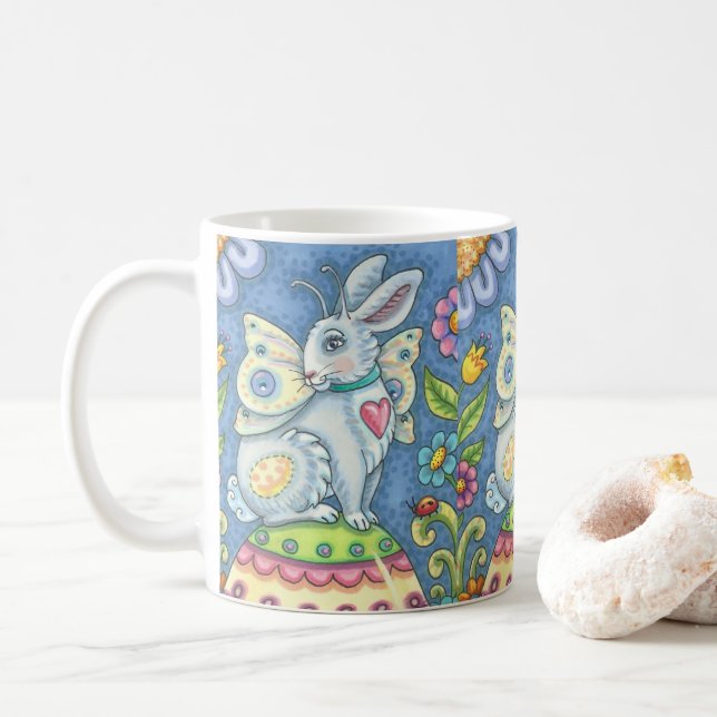 RABBBIT EASTER FAIRY, BUNNY MUG CLASSIQUE Répétiti (Avec donut)