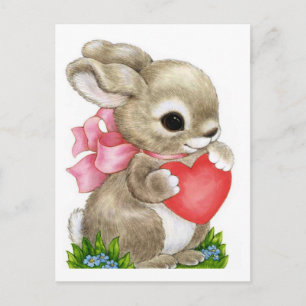 Rabbit & Coeur - Carte postale