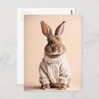 Rabbit en pull, Carte postale de poste