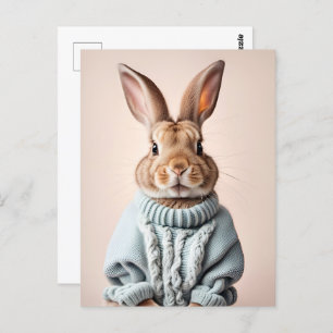 Rabbit en pull, Carte postale de poste