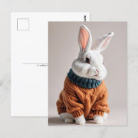 Rabbit en pull, Carte postale de poste