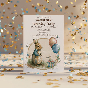 Rabbit Peter Anniversaire Fête Invitation